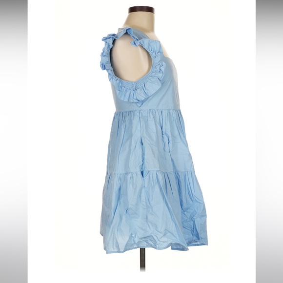 English Factory Light Blue Ruffle Mini Dress - Picture 3 of 7